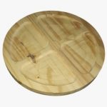 Petisqueira Redonda 4 Lugares Pinus Tratado - 23x23x1,8cm