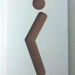 PLACA BANHEIRO MASC.1 14,5X10X0.6CM